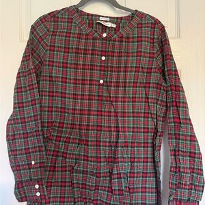 Vineyard Vines Red and Green Plaid Blouse